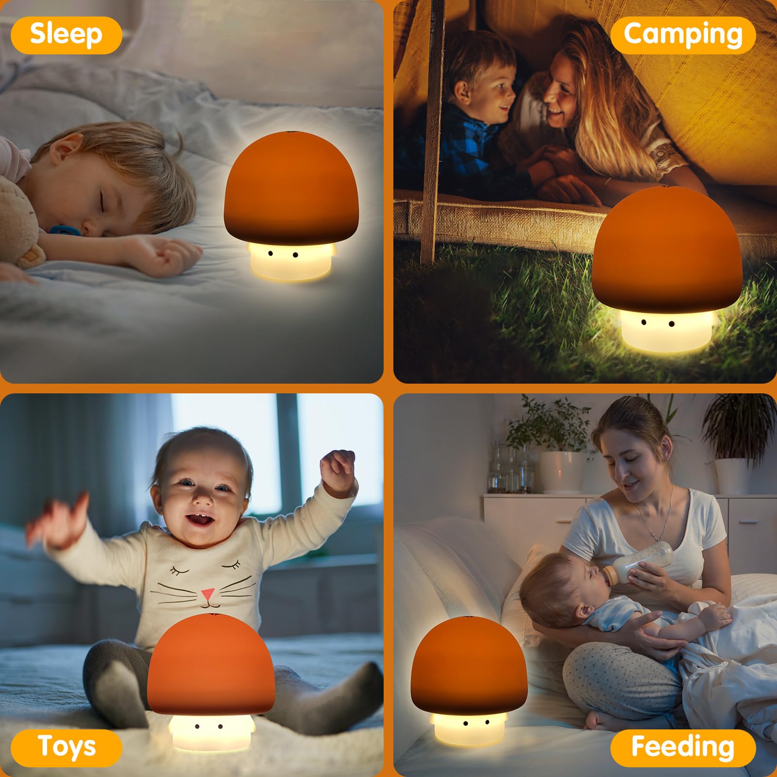 Mushroom Night Silicone Lamp